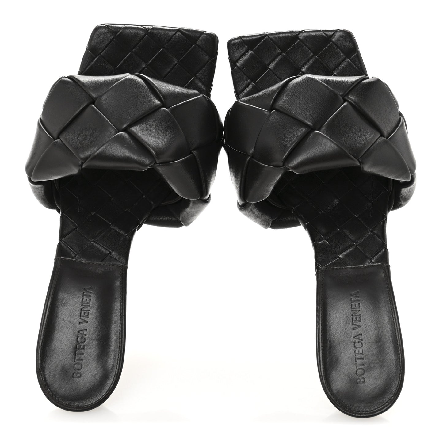 Nappa Maxi Intrecciato Lido Mule Sandals 39 Fondant