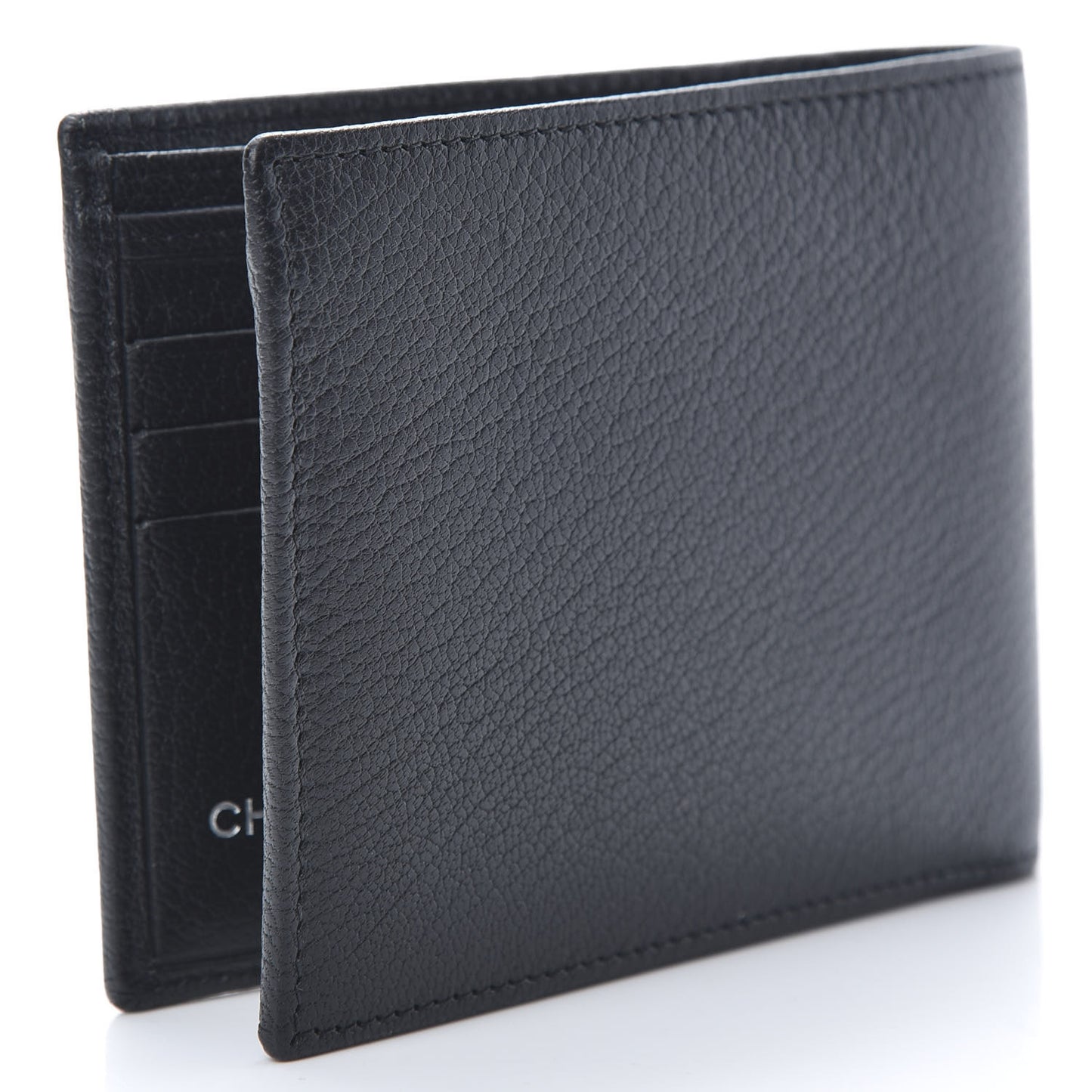 Goatskin Bi-Fold Wallet Black