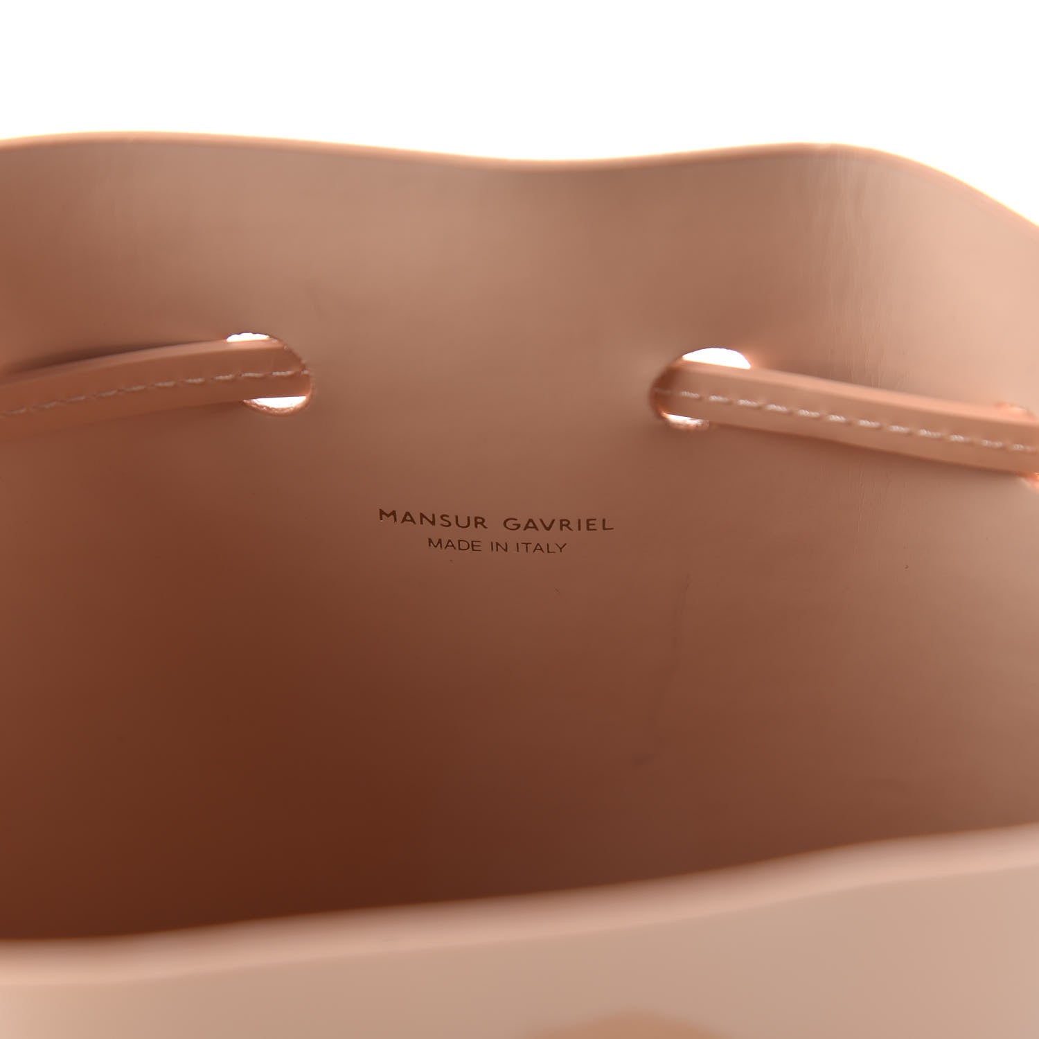 Mansur Gavriel Patent Calfskin Mini Bucket Bag Rosa 9 of 10