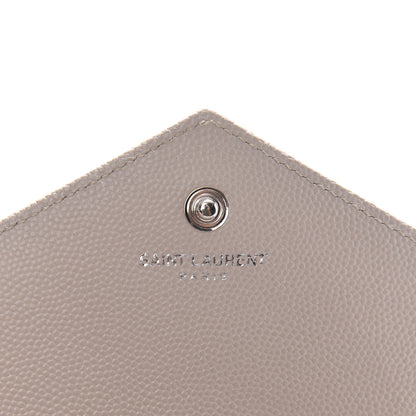 Saint Laurent Grain De Poudre Matelasse Chevron Monogram Chain Wallet Rose Poudre 6 of 18
