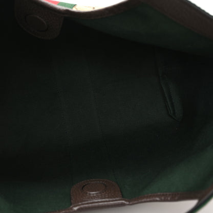 Gucci Monogram Web Small Giglio Tote Bag Beige Dark Brown 6 of 10