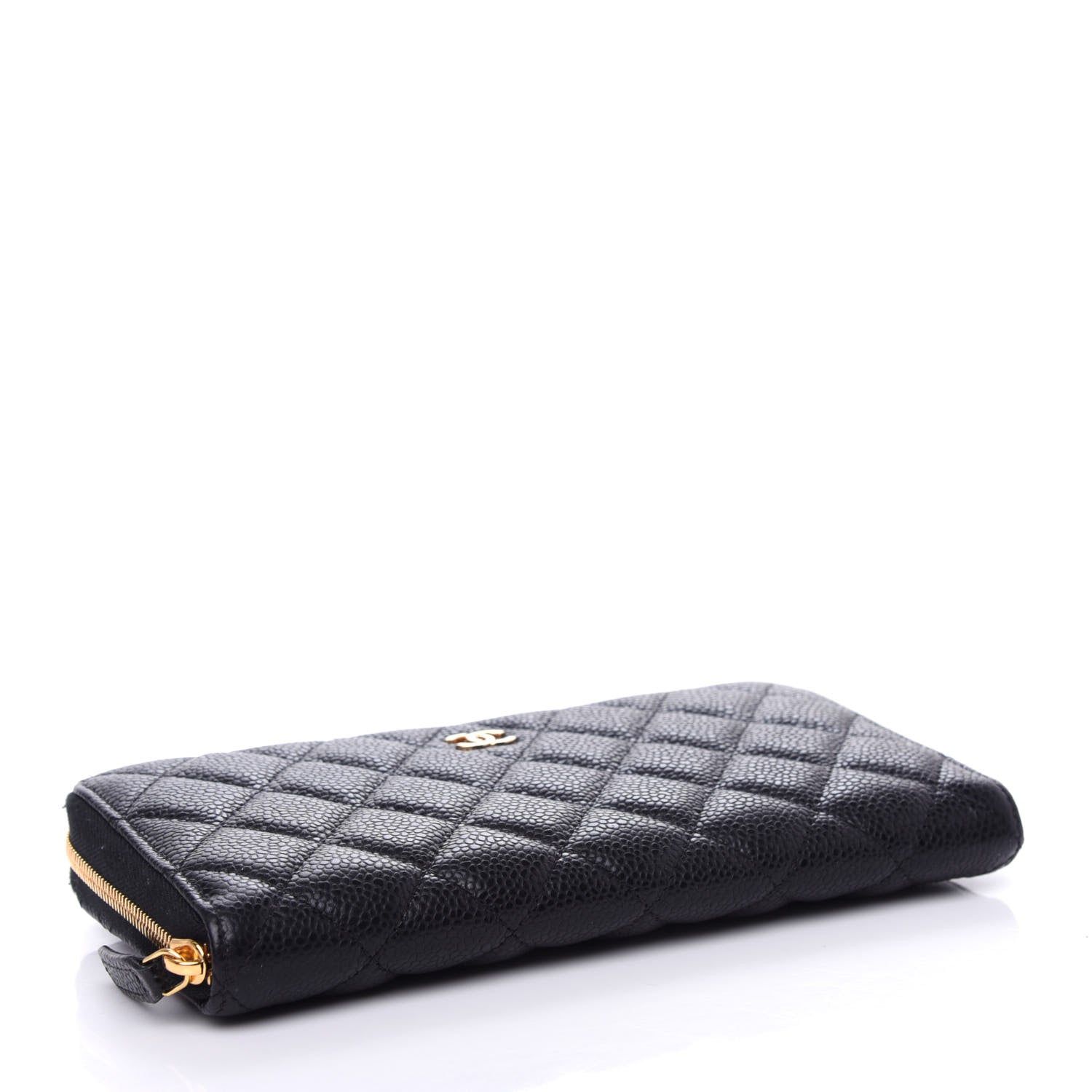 Chanel Caviar Quilted Large Gusset Zip Around Wallet Black 4 of 9