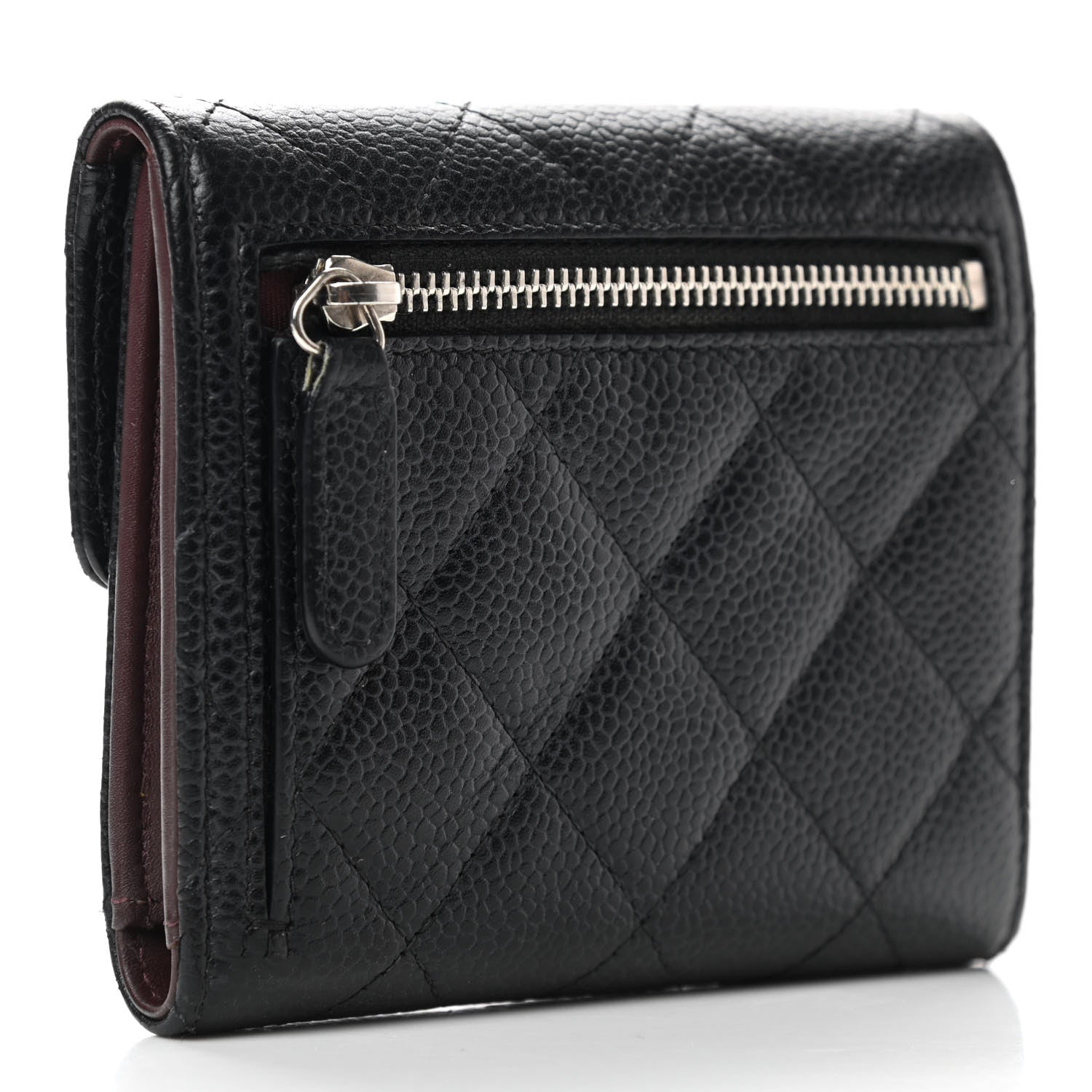 Chanel Caviar Quilted Compact Flap Wallet Black 3 of 11