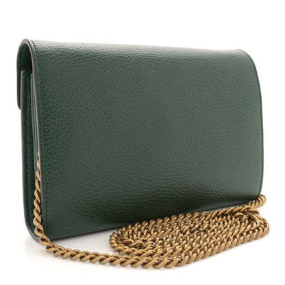 Gucci Calfskin Garden Dionysus Chain Wallet Emerald 3 of 12
