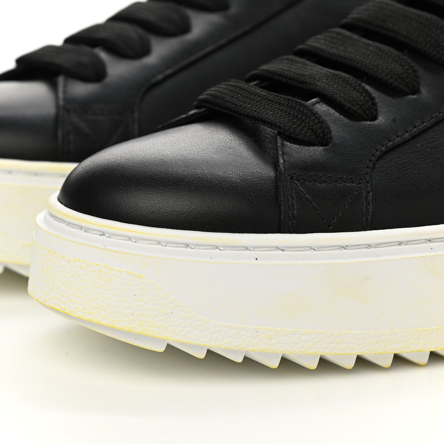 Louis Vuitton Calfskin Time Out Sneakers 37.5 Black 10 of 10
