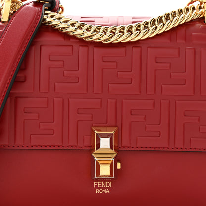 Fendi Vitello Liberty FF 1974 Embossed Small Kan I Shoulder Bag Fragola 8 of 10