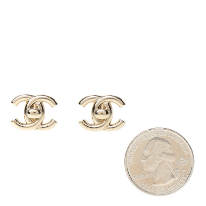 Chanel Metal CC Turnlock Earrings Gold 2 of 5
