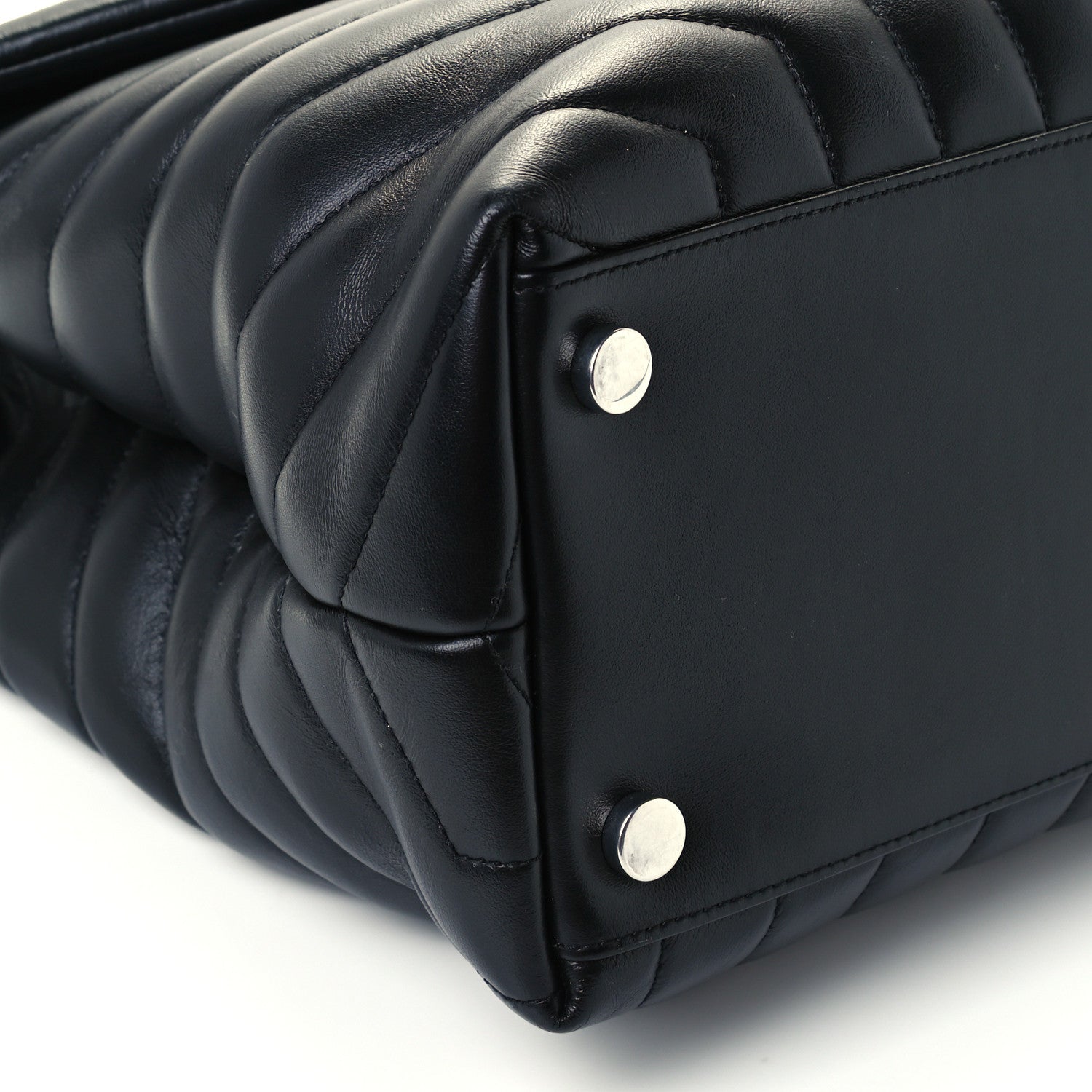 Saint Laurent Calfskin Y Quilted Monogram Large Loulou Chain Satchel Black 10 of 11