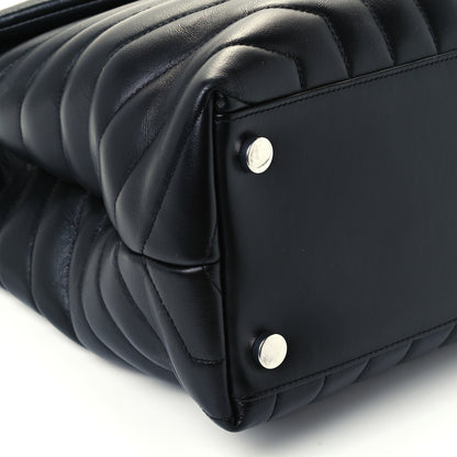 Saint Laurent Calfskin Y Quilted Monogram Large Loulou Chain Satchel Black 10 of 11