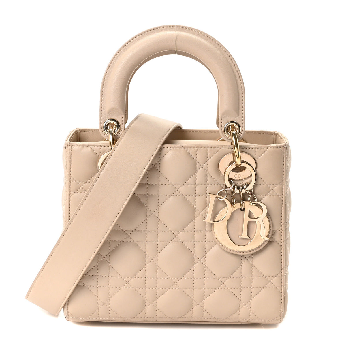 Lambskin Cannage Small My ABCDior Lady Dior Beige