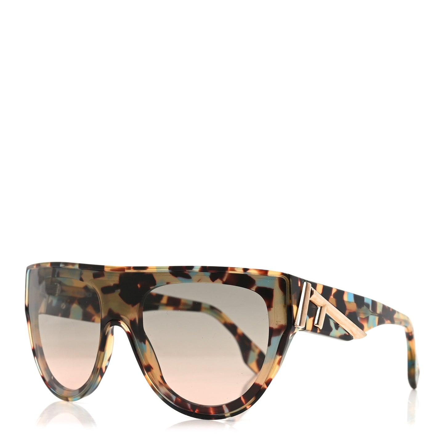 Acetate Shield Sunglasses FE40150I Blue Tortoise
