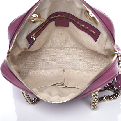 Gucci Pebbled Calfskin Small Soho Bowler Peonia Flower 5 of 10