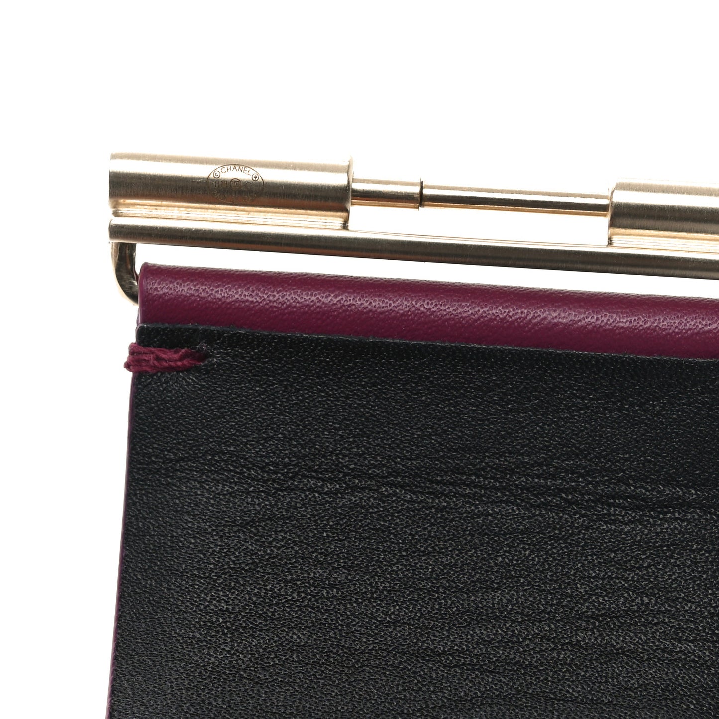 Calfskin CC Wide Cuff S Dark Pink