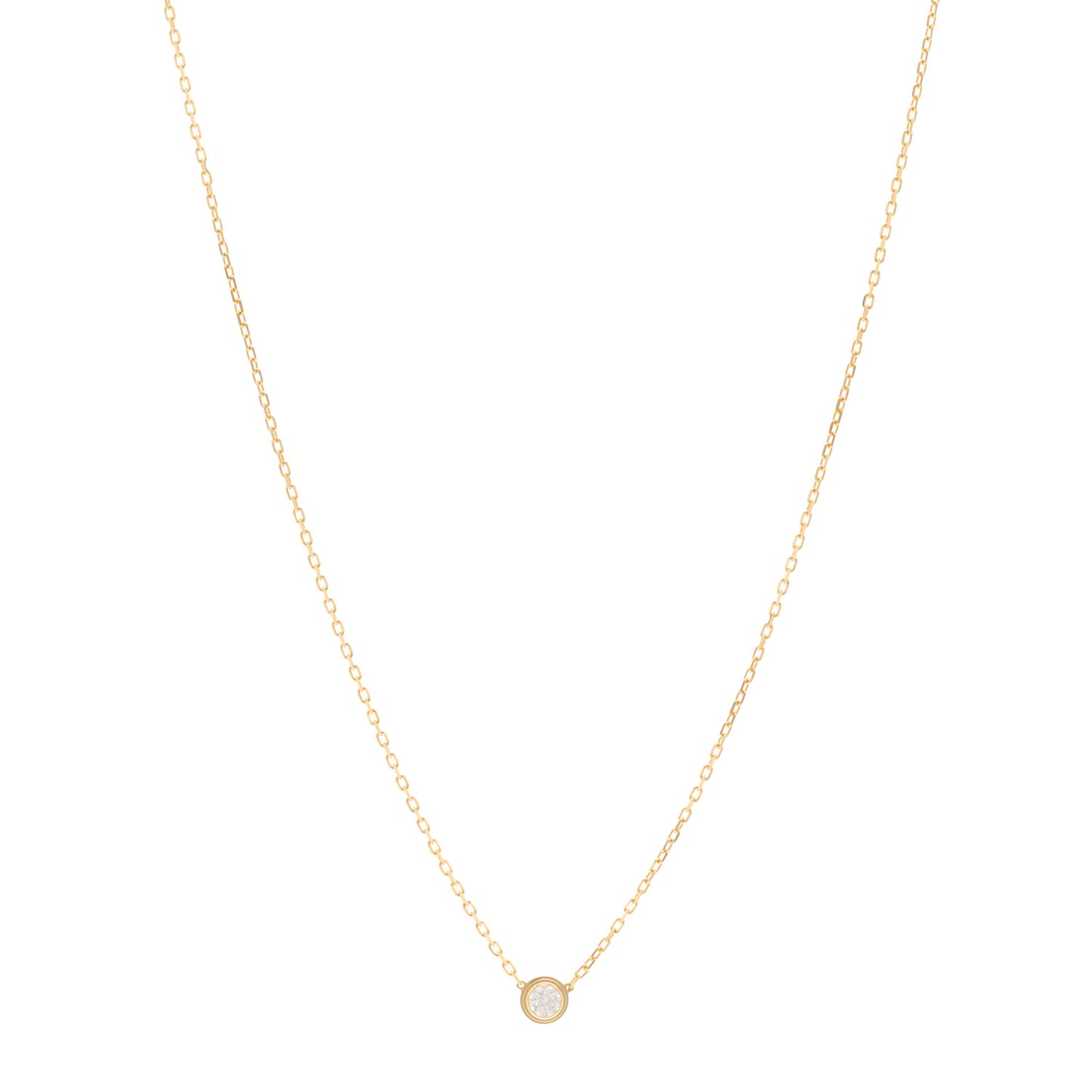 18K Yellow Gold Diamond LM D'Amour Pendant Necklace