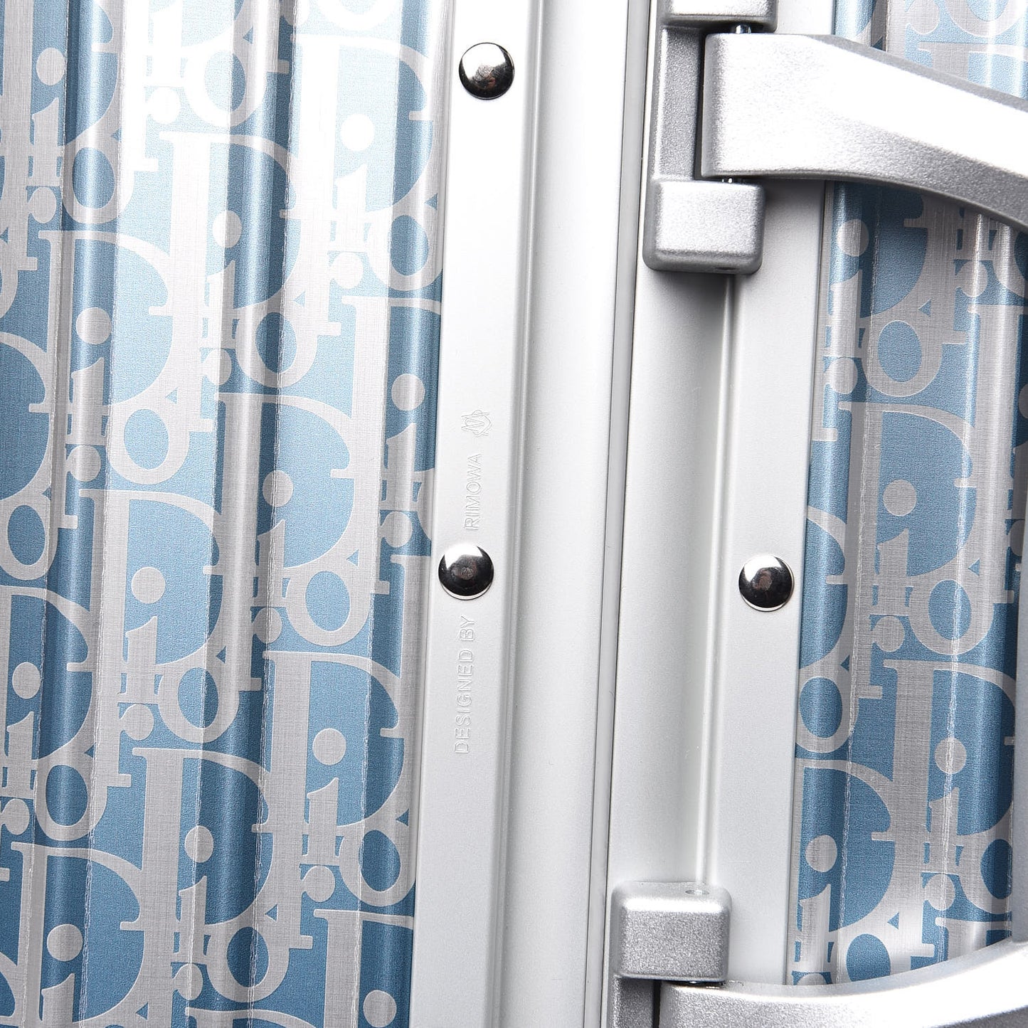 X RIMOWA Aluminum Gradient Cabin Luggage Blue Multi