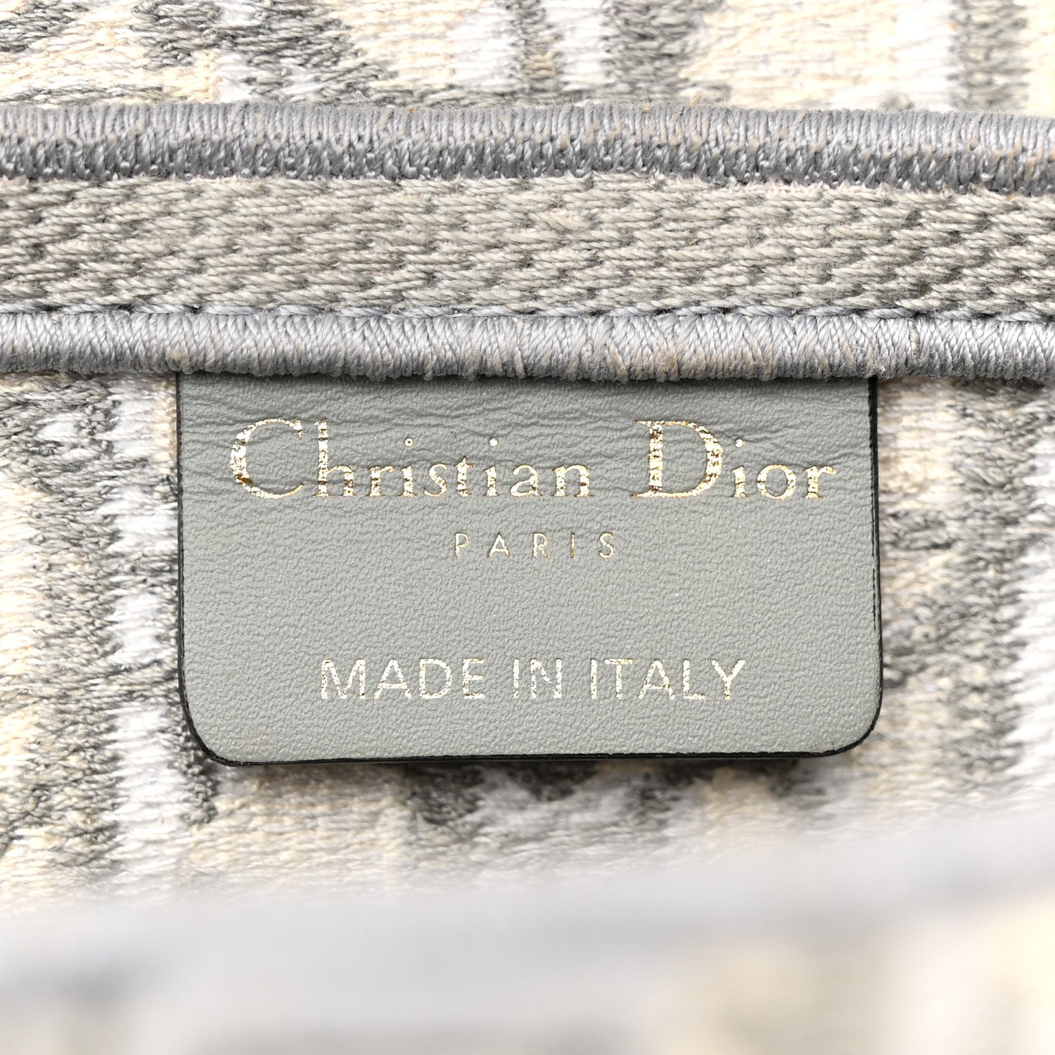 Christian Dior Oblique Embroidered Saddle Bag Gray 7 of 13
