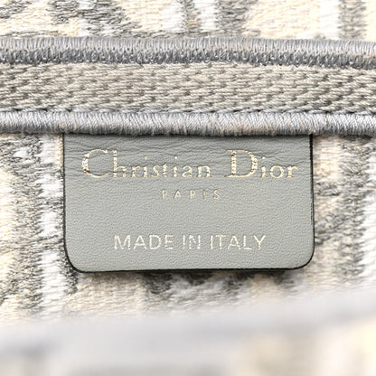 Christian Dior Oblique Embroidered Saddle Bag Gray 7 of 13