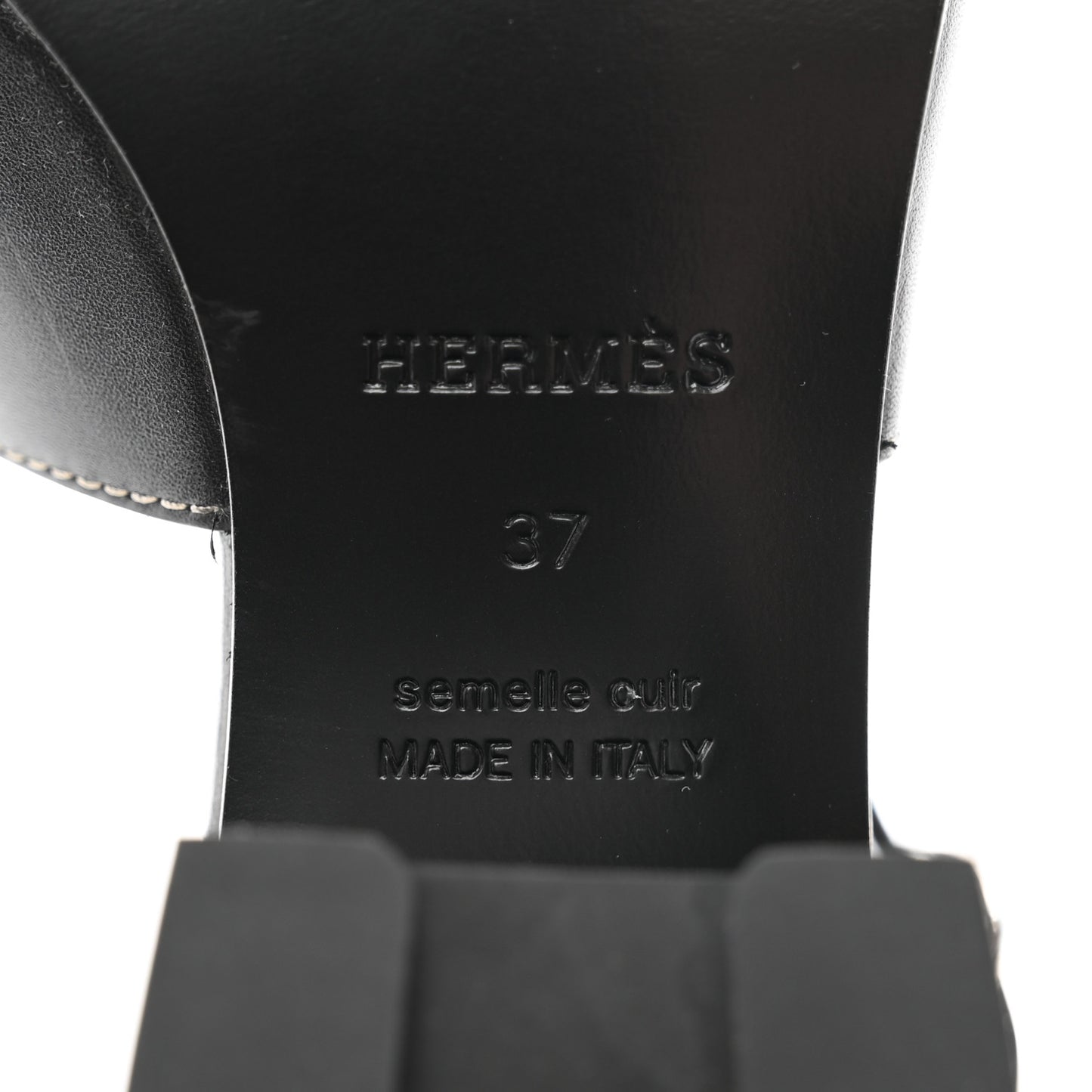 Calfskin Elbe 60 Sandals 37 Black