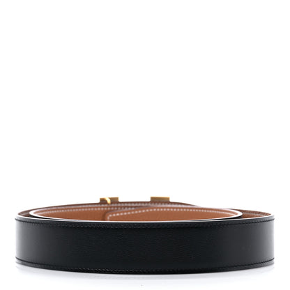 Hermes Box Togo 32mm H Belt 95 Black Gold 2 of 4
