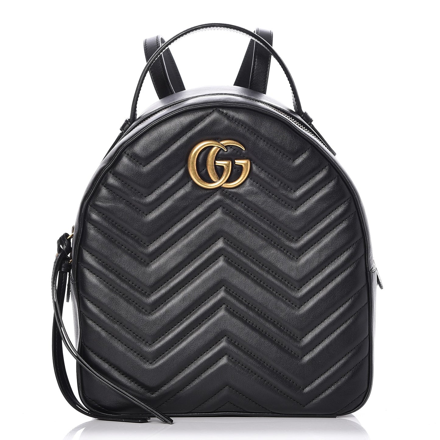 Calfskin Matelasse GG Marmont Backpack Black