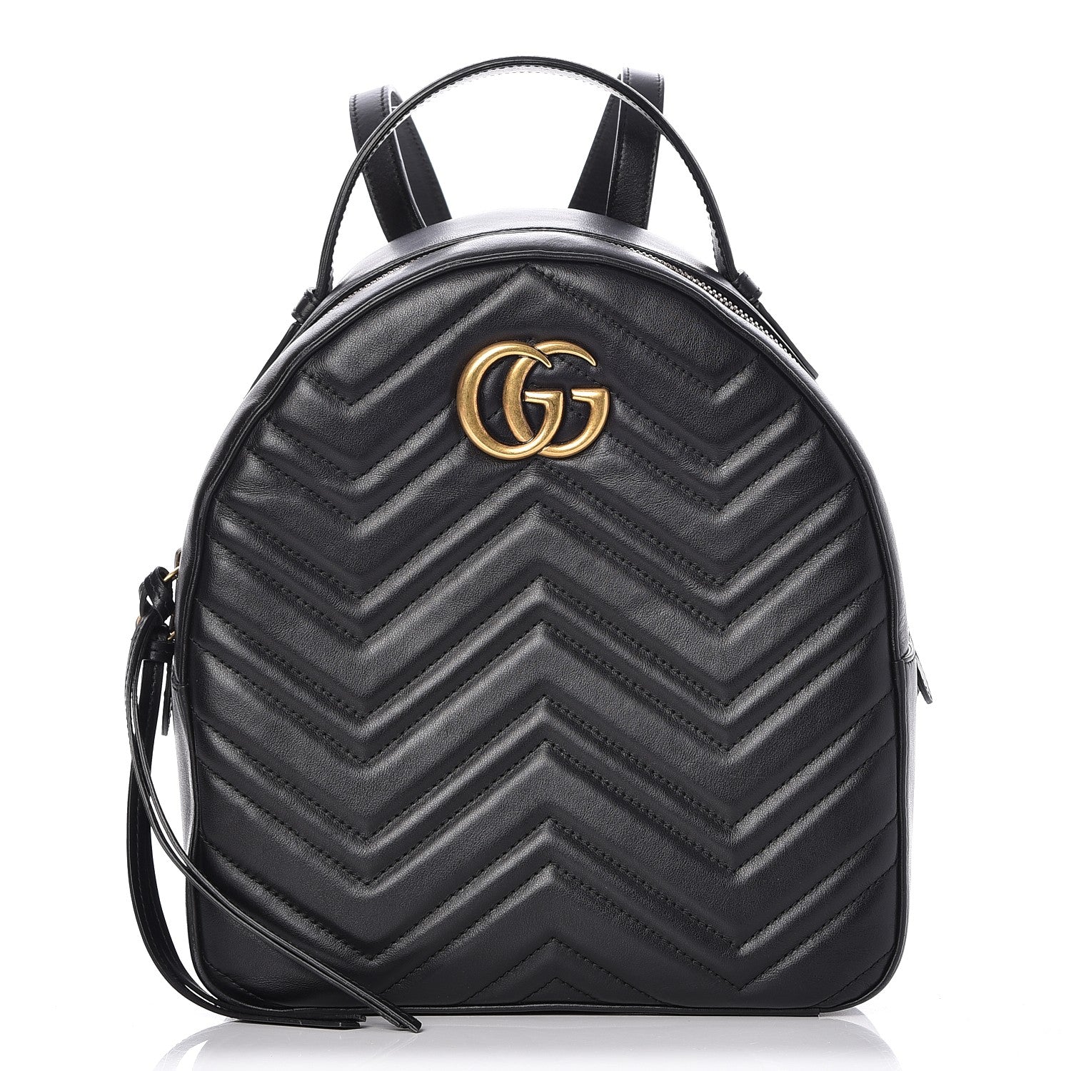 Gucci Calfskin Matelasse GG Marmont Backpack Black 1 of 7