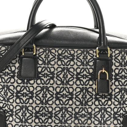 Loewe Jacquard Anagram Calfskin Amazona 28 Black Navy 7 of 10