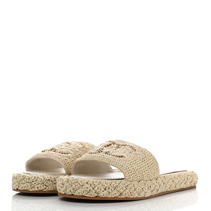Chanel Cord Braided CC Mules 39 Light Beige 3 of 11