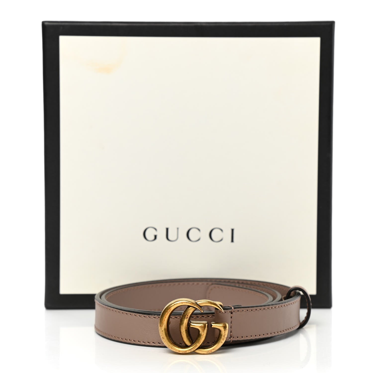 Gucci Calfskin Double G 20mm Belt 75 30 Porcelain Rose 2 of 7