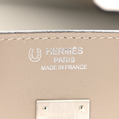 Hermes Swift Horseshoe Birkin 25 Gris Asphalte Gris Perle 7 of 17