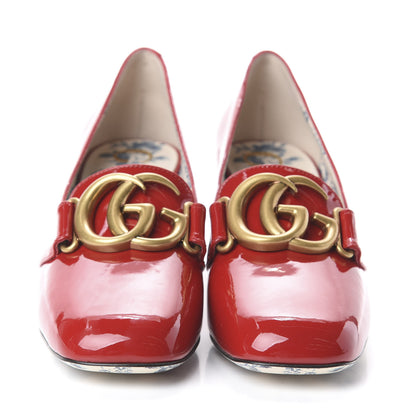 Gucci Vernice GG Victoire 55mm Loafer Pumps 36 Hibiscus Red 2 of 7
