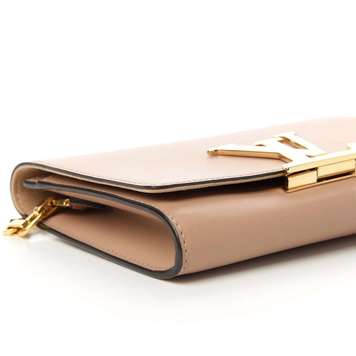 Calfskin Chain Louise GM Nude