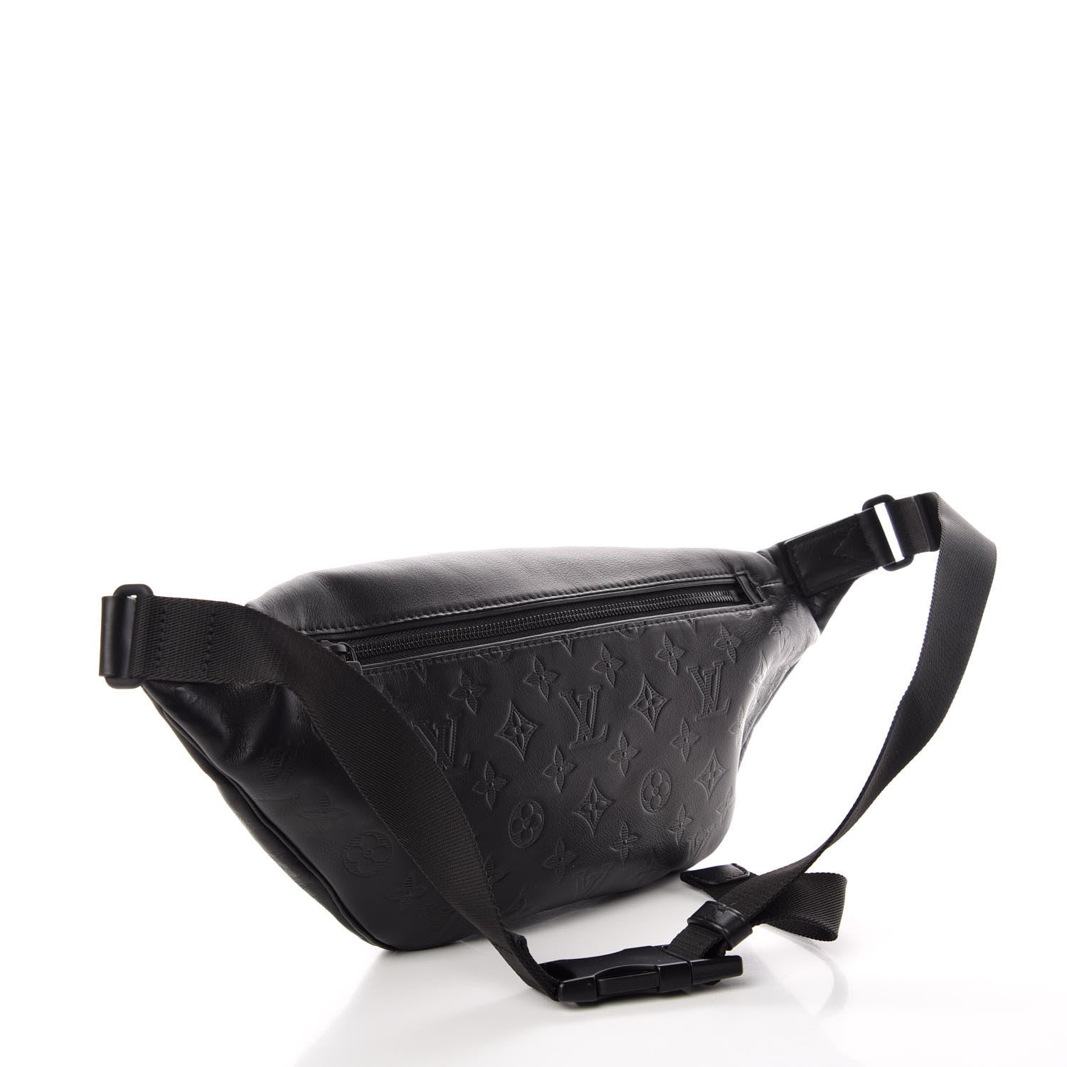 Louis Vuitton Calfskin Monogram Shadow Discovery Bumbag Black 3 of 8