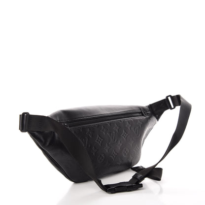 Louis Vuitton Calfskin Monogram Shadow Discovery Bumbag Black 3 of 8