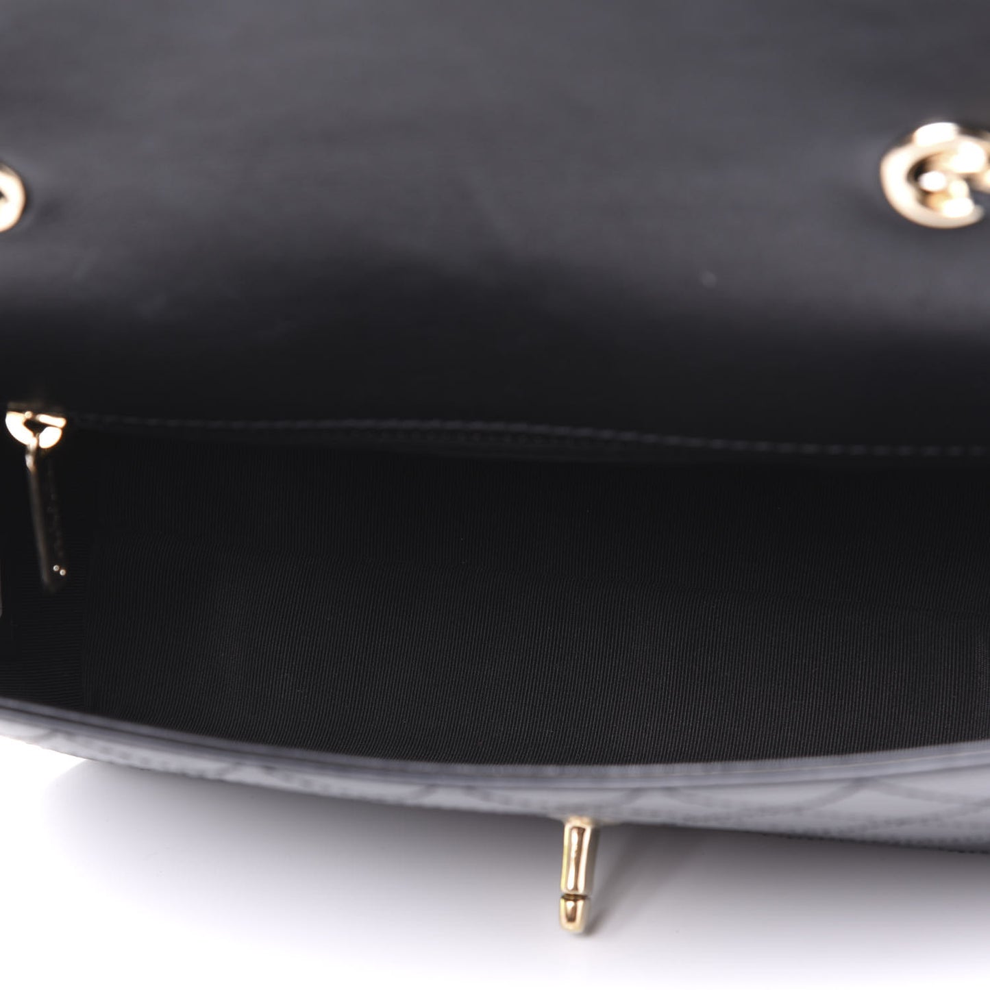 Calfskin Stitched Medium Covered CC Flap Bag Black