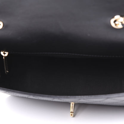 Chanel Calfskin Stitched Medium Covered CC Flap Bag Black 4 of 10