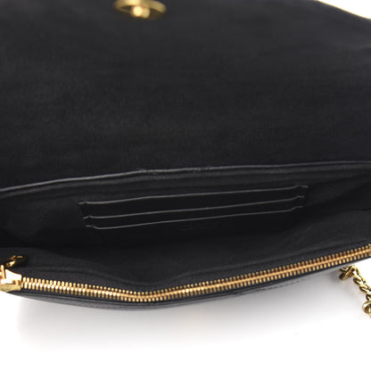 Louis Vuitton Calfskin New Wave Chain Pochette Black 4 of 9