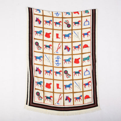 Hermes Cashmere Silk Printed Stole 3 of 6