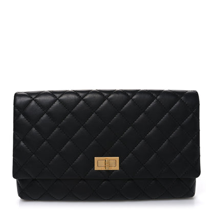 Chanel Aged Calfskin Quilted Reissue 2.55 Clutch Black 1 of 7