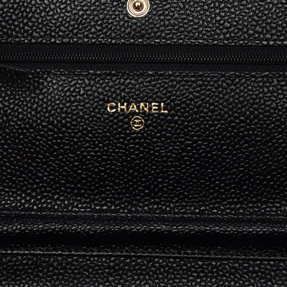 Chanel Caviar Quilted Wallet On Chain WOC Black 6 of 9