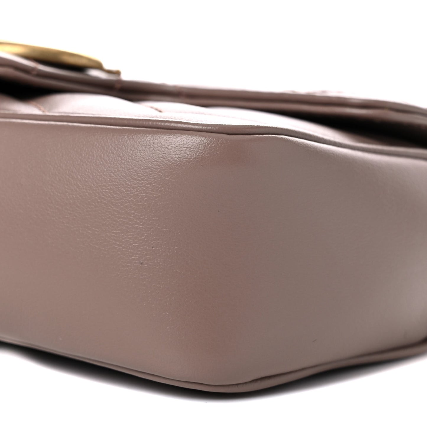 Calfskin Matelasse Super Mini GG Marmont Shoulder Bag Porcelain Rose