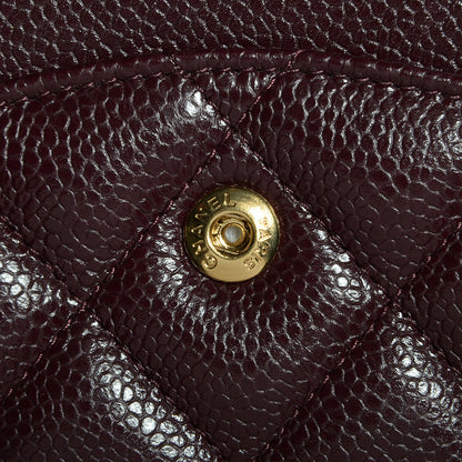 Chanel Caviar Quilted Jumbo Double Flap Burgundy 8 of 10
