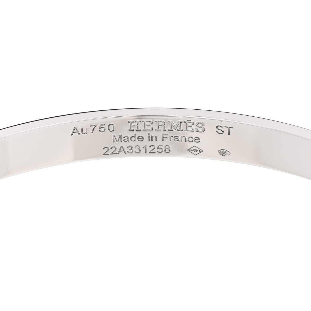 18K White Gold Diamond PM H D'Ancre Bracelet ST