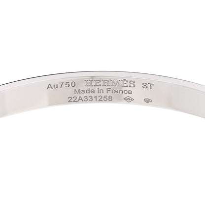 Hermes 18K White Gold Diamond PM H D'Ancre Bracelet ST 3 of 4
