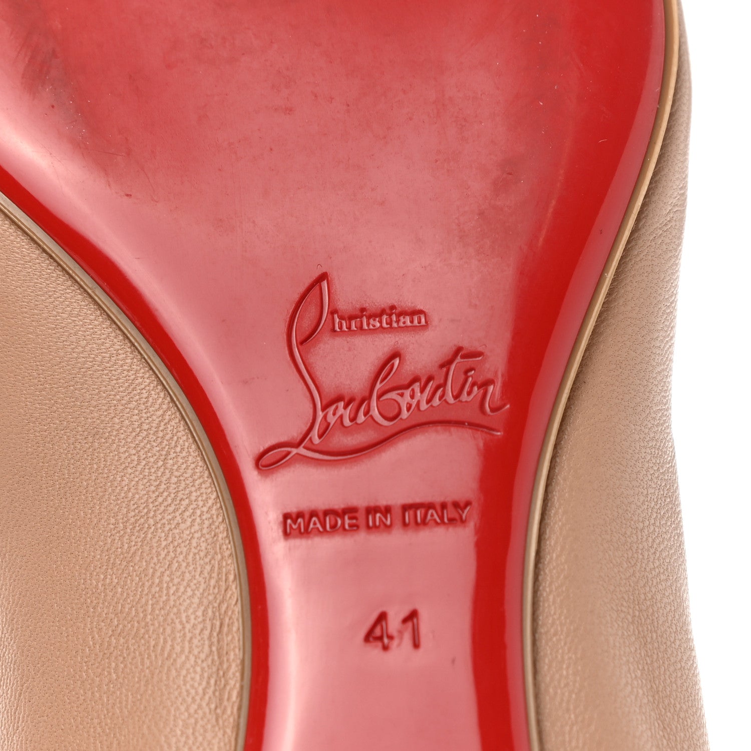 Christian Louboutin Nappa Ballalla Flats 41 Nude 6 of 7