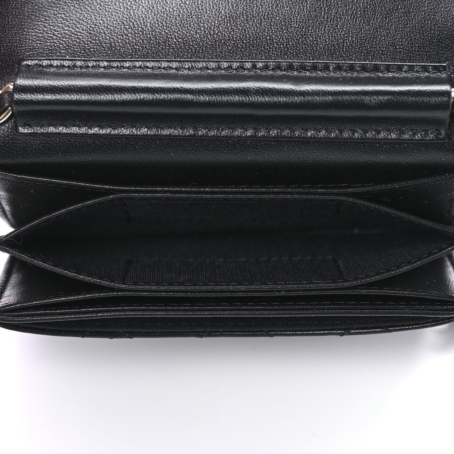 Lambskin Quilted My Chanel Lady Card Holder On Chain Black