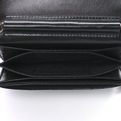 Chanel Lambskin Quilted My Chanel Lady Card Holder On Chain Black 5 of 9