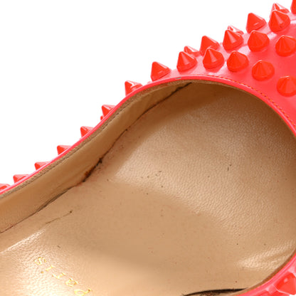 Christian Louboutin Patent Pigalle Spikes 120 Pumps 38 Fluo Rose Paris 8 of 10