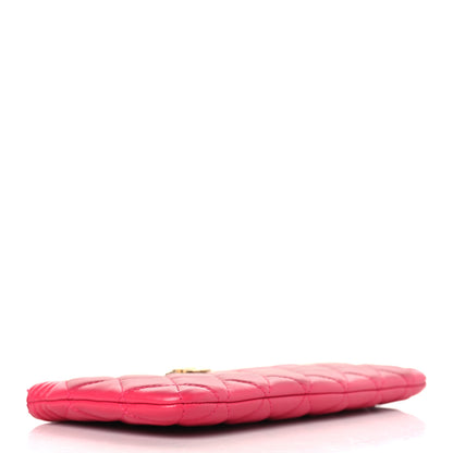 Chanel Lambskin Quilted Small Boy Zipped Pouch Dark Pink 4 of 11