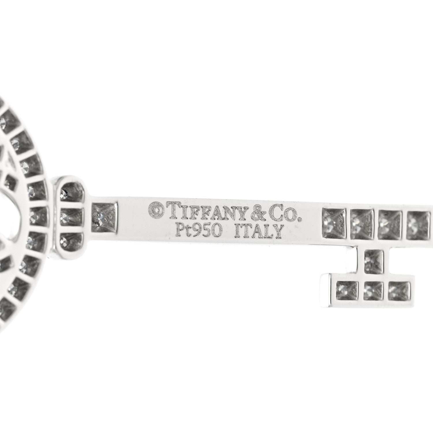 Tiffany Platinum Diamond Small Bubbles Key Pendant 4 of 5