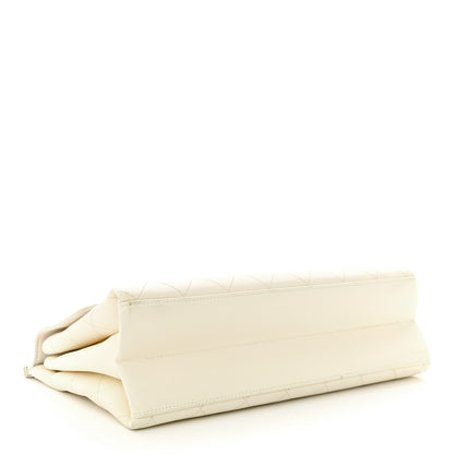 Chanel Lambskin Quilted Coco Luxe Top Handle Flap White 4 of 15